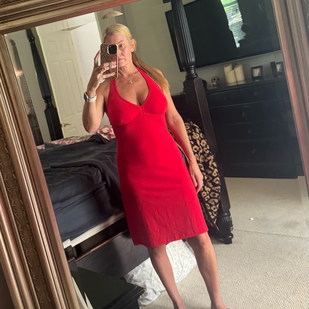 Tommy Bahama Red Halter Dress